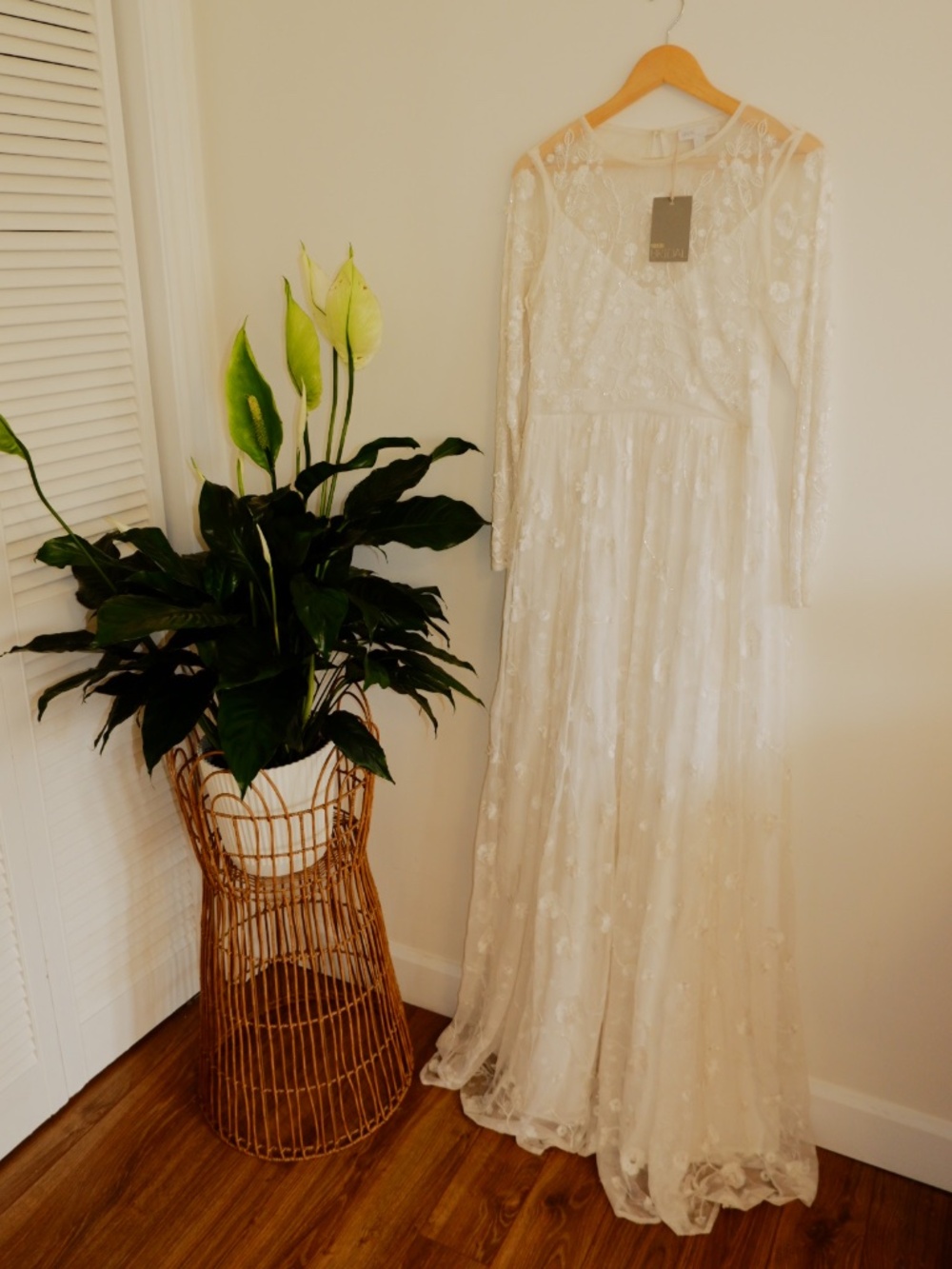 ASOS EDITION AVA ALL OVER EMBELLISHED AND EMBROIDERED WEDDING DRESS, IVORY